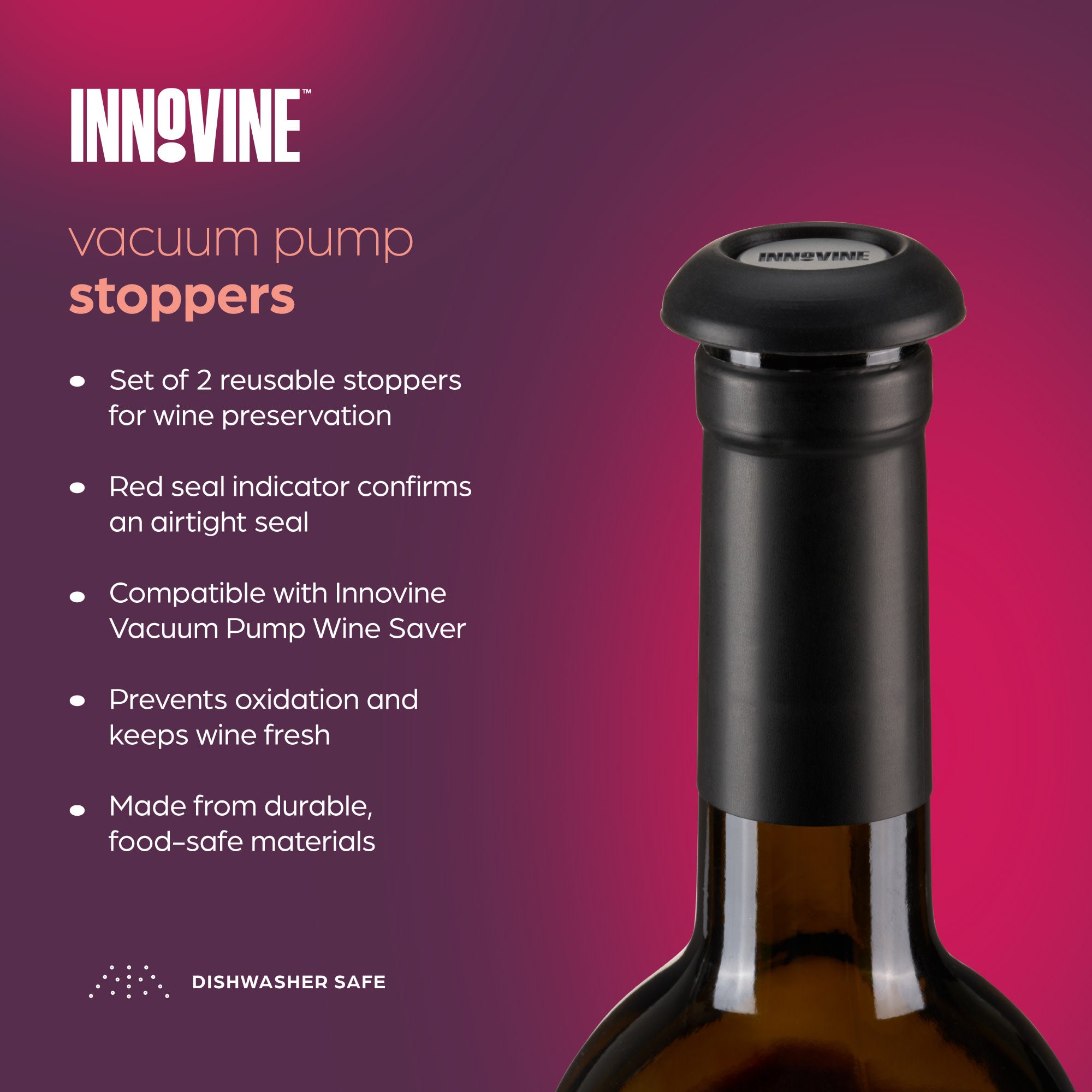 Vacuum Pump Stoppers, Set of 2